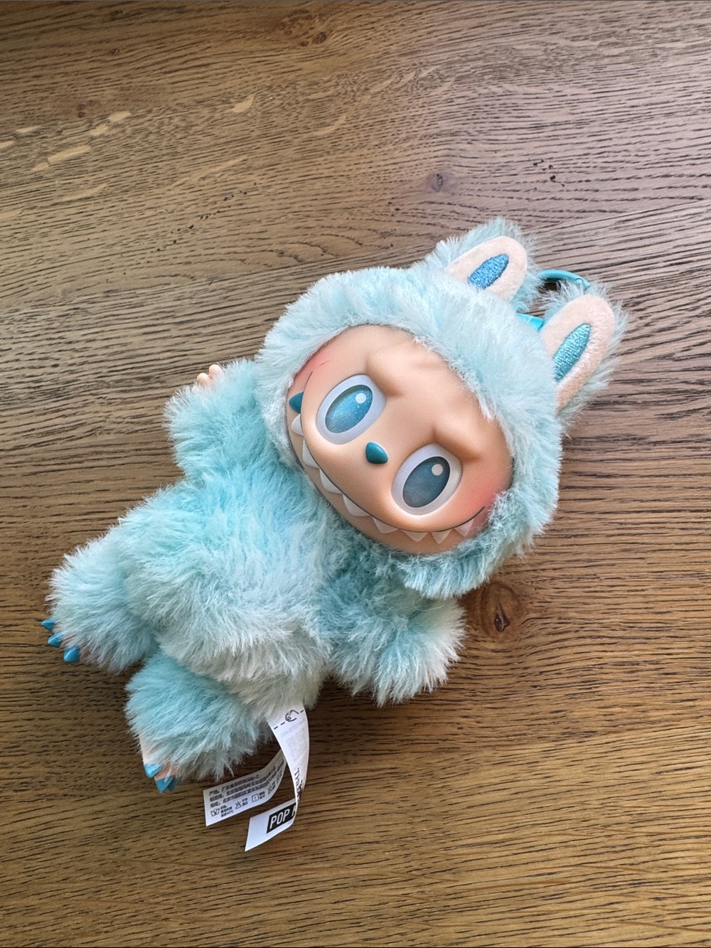 Plush Teal Bunny Monster Stuffed Toy - Soft Blue-Green Cuddly Plush